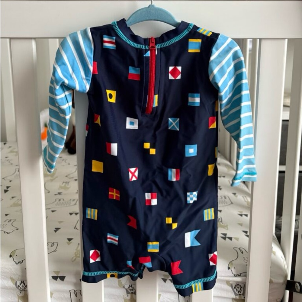 🇦🇷 Hatley Kids Swim Rashguard - Navy and Multicolor